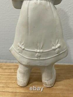 Antique German Carl Schneider Bisque Porcelain Figurine Girl with Toy Horse