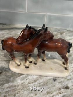 Antique German Porcelain Horse Figurine Hertwig Katzhutte Germany RARE