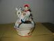 Antique German Porcelain Horse With Jockey Mounted On Small Bowl