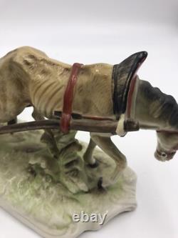 Antique German Porcelain Man and Horse 19th Century 15