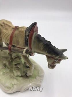Antique German Porcelain Man and Horse 19th Century 15