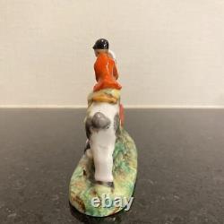 Antique Germany Sitzendorf Porcelain Horse Man Figurine