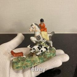 Antique Germany Sitzendorf Porcelain Horse Man Figurine