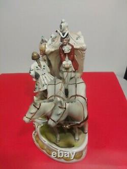 Antique Grafenthal Porcelain Horse & Carriage with Courting Couple-Germany-19436