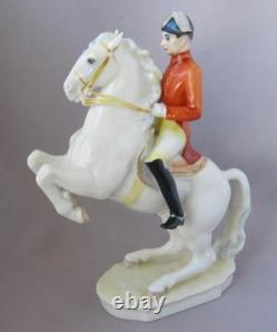 Antique Hutschenreuther Germany Porcelain Lipizzaner Horse Rider Austria Vienna