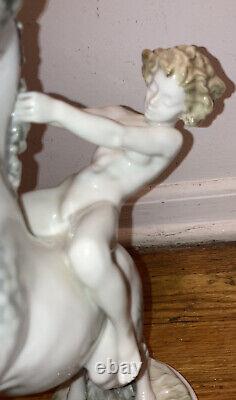 Antique Hutschenreuther Karl Tutter Nude Woman Riding Horse Porcelain Figurine