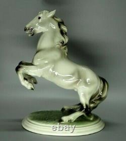 Antique Keramos Porcelain Figurine Vienna Stallion Rearing Horse Figure Ca 1920