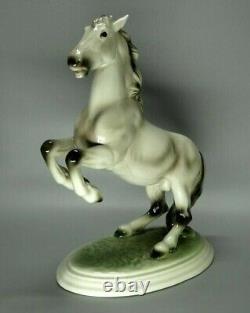 Antique Keramos Porcelain Figurine Vienna Stallion Rearing Horse Figure Ca 1920