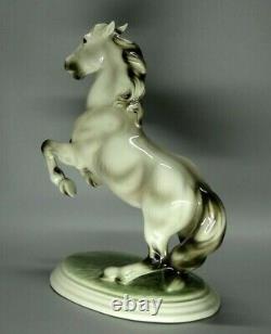 Antique Keramos Porcelain Figurine Vienna Stallion Rearing Horse Figure Ca 1920