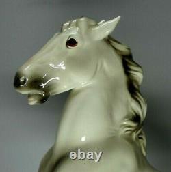 Antique Keramos Porcelain Figurine Vienna Stallion Rearing Horse Figure Ca 1920