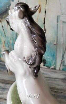 Antique Keramos Porcelain Figurine Vienna Stallion Rearing Horse Figure Ca 1920