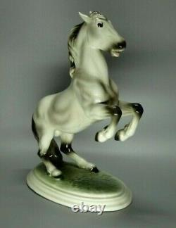 Antique Keramos Porcelain Figurine Vienna Stallion Rearing Horse Figure Ca 1920