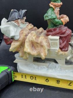 Antique Large German Scheibe alsbach porcelain napoleon Horses sleigh figurine