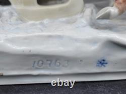 Antique Large German Scheibe alsbach porcelain napoleon Horses sleigh figurine