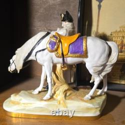 Antique Large Scheibe alsbach porcelain napoleon & Horse figurine