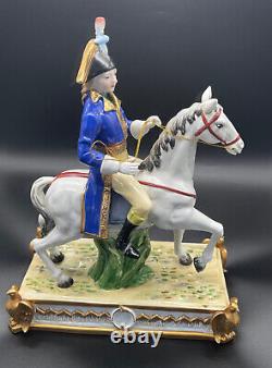 Antique Meissen Calvary on a horse Figurine