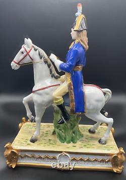 Antique Meissen Calvary on a horse Figurine