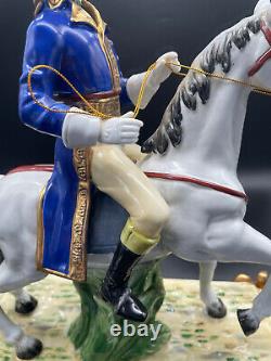 Antique Meissen Calvary on a horse Figurine