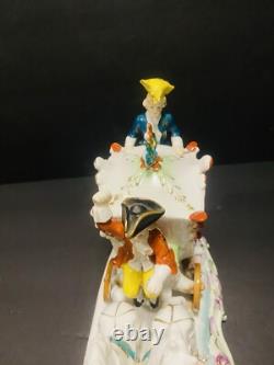 Antique Porcelain Horse Drown Carriage Large 12 Figurine
