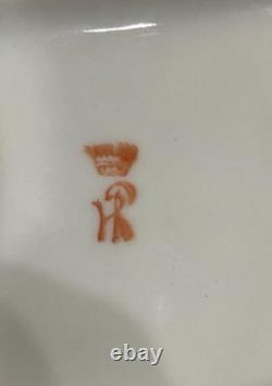 Antique Porcelain Lady in Carriage Figure Horses Signed Detailed EUC Victorian