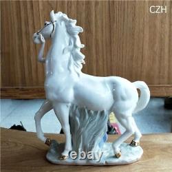 Antique Porcelain Princess Figurine Ceramic White Horse Valentine's Day Daughter