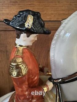 Antique Porcelain Rearing Lipizzaner Horse & Vienna Rider Dresden Germany