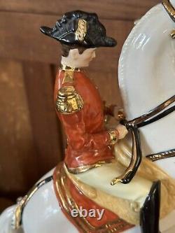 Antique Porcelain Rearing Lipizzaner Horse & Vienna Rider Dresden Germany