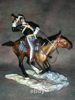 Antique Rare Michael Sutty Porcelain Figurine1854 Trumpeter Ulan Regiment 1854