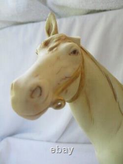 Antique Royal Dux Large Horses & Rider Porcelain Figurine Sculpture #2072 -as Is