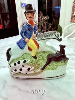 Antique Staffordshire Hunt Hunting Figurine