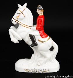 Antique Wien Levade Lipizzaner Horse Rider Figurine Porcelain
