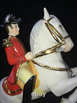 Antique Wien Levade Lipizzaner Horse Rider Figurine Porcelain