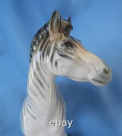 Antique Zebra Horse Figure Exquisite German Porcelain Figurine Sculpture