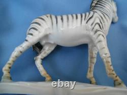 Antique Zebra Horse Figure Exquisite German Porcelain Figurine Sculpture