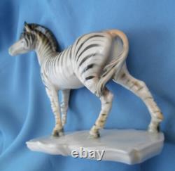 Antique Zebra Horse Figure Exquisite German Porcelain Figurine Sculpture