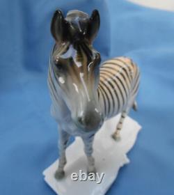 Antique Zebra Horse Figure Exquisite German Porcelain Figurine Sculpture