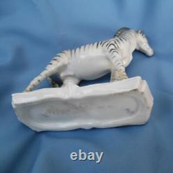 Antique Zebra Horse Figure Exquisite German Porcelain Figurine Sculpture