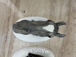 Antique katzhutte/ Rosenthal Porcelain Equestrian Horse Head Wall Pockets Pair