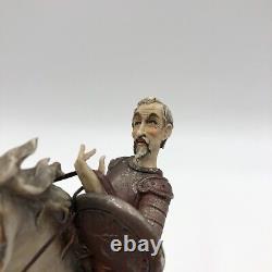 Antonio Borsato Antique Porcelain Statue Figurine Don Quixote Riding On Horse