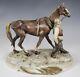 Antonio Borsato Figurine Man With Horse Milano- Made In Italy