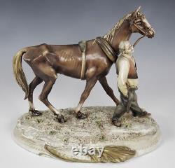 Antonio Borsato Figurine Man with Horse Milano- Made in Italy