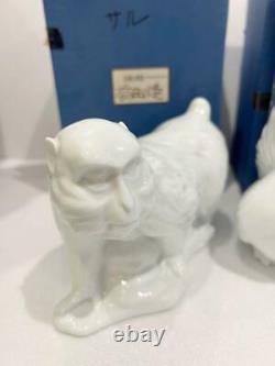 Arita Porcelain Katsuyama Tradition and Creation Horse Chicken Monkey Figurine