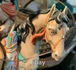 Arnart Limited Edition Indian On Horse Figurine Capodimonte Mark withCOA Pristine