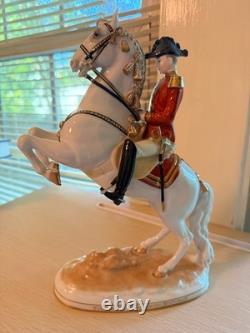 Augarten Horse Wien Porcelain Spanish Riding School Lipizzan Courbette Mint