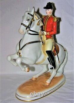 Augarten Levade Porcelain Lipizzaner Spanish Riding School Horse & Rider Figure