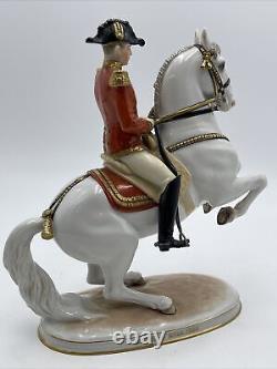 Augarten Levade Porcelain Lipizzaner Spanish Riding School Horse & Rider Figure