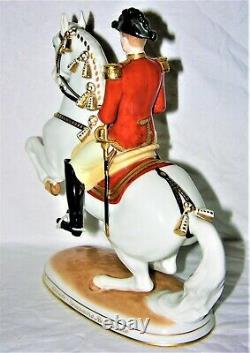 Augarten Levade Porcelain Lipizzaner Spanish Riding School Horse & Rider Figure