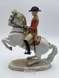 Augarten Levade Porcelain Lipizzaner Spanish Riding School Horse & Rider Figure