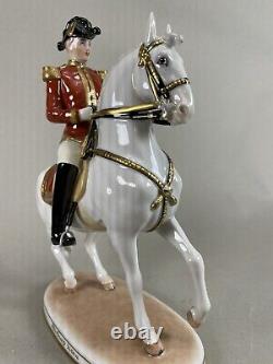 Augarten Vienna Austria Pirouette Spanish Horse Rider Statue Figurine