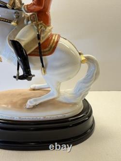 Augarten Vienna Levade Lipizzaner Horse & Rider Figurine #1591 Spanish Riding